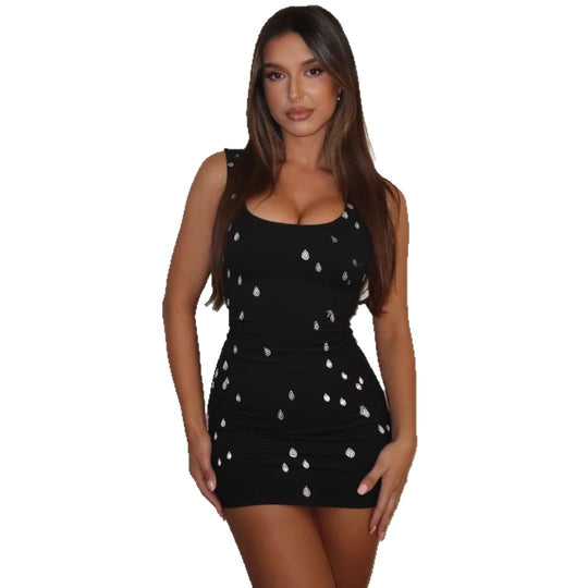 Damen Figurnahes Cocktailkleid mit schimmernden Akzenten EB