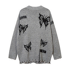 Damen Strickjacke mit kreativem Schmetterlingsdesign und lässigem Schnitt EB