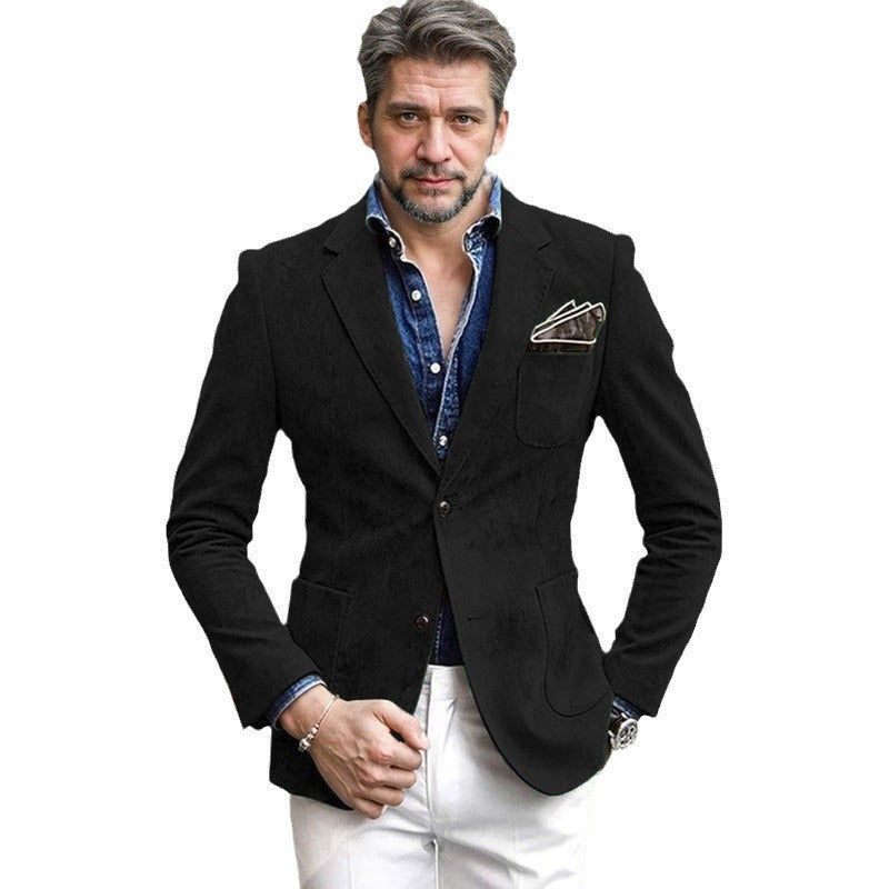 Herren Samt-Blazer mit eleganter Schnittführung EB