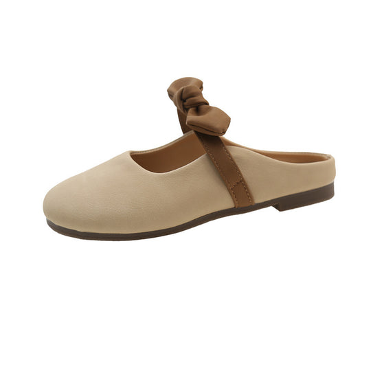 Damen Bequeme Mules mit dekorativem Schleifen-Detail EB