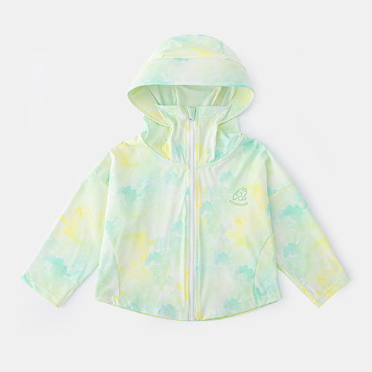 Unisex nan leichte atmungsaktive Kinder Sonnenjacke mit Kapuze und UV Schutz  R&B