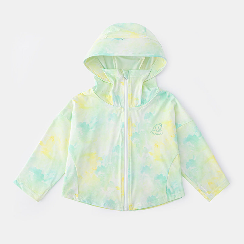 Unisex nan ultraleichte Kinder-Sonnenjacke mit Kapuze, UV-Schutz und wasserabweisender Funktionsqualität  EB