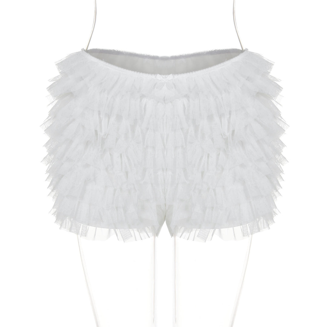 Damen Verspielte Rüschenshorts EB