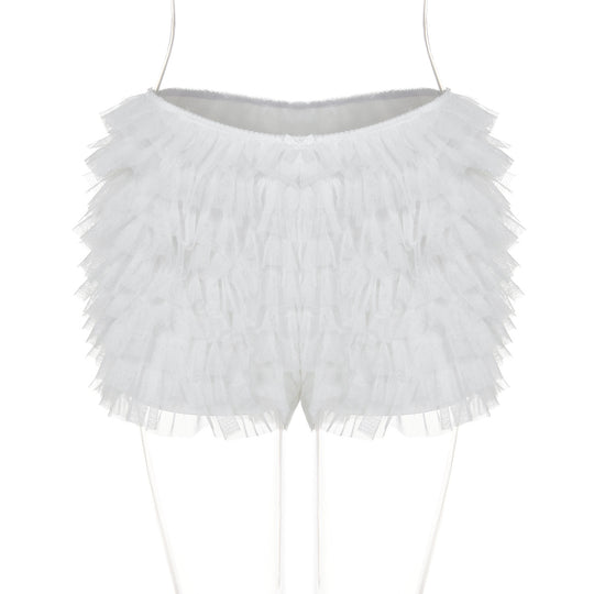 Damen Verspielte Rüschenshorts EB