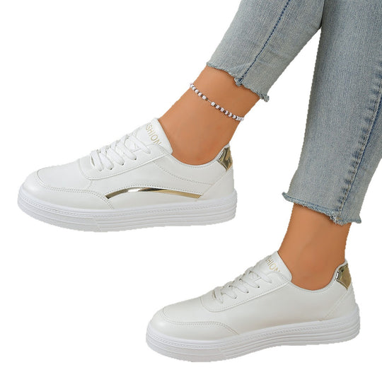 DamenModische Sneakers mit glänzenden Akzenten und komfortabler Sohle EB