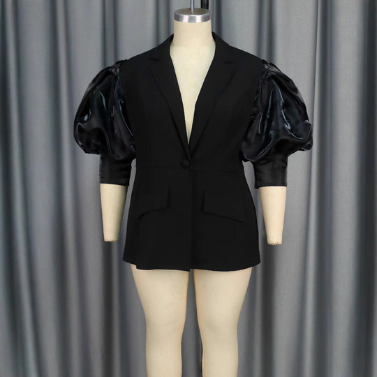 Damen Blazer mit voluminösen Puffärmeln EB