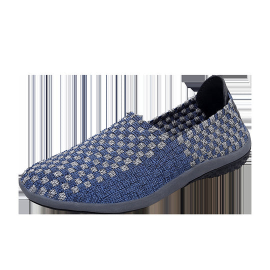 Damen Bequeme Freizeit-Slipper mit elastischer Netzstruktur und rutschfester Sohle EB