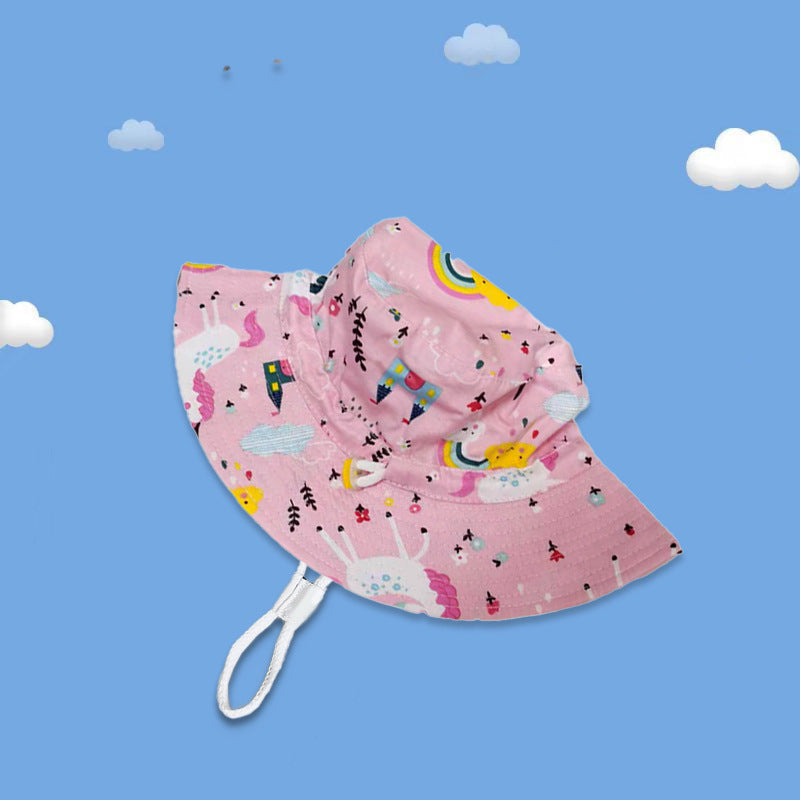 Kinder Sonnenhut mit fröhlichem Motiven EB