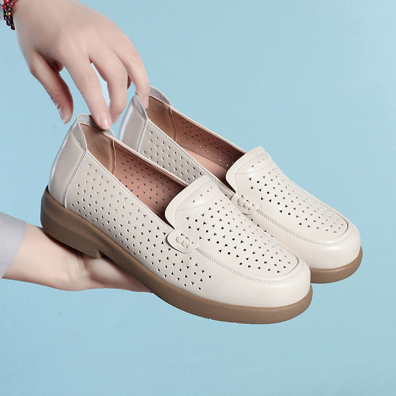 Damen Mokassins mit luftiger Perforation und gemütlichem Fußbett EB