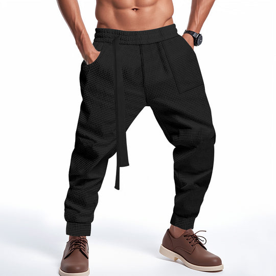 Herren lässige Freizeithose mit elastischem Bund und praktischen Taschen EB