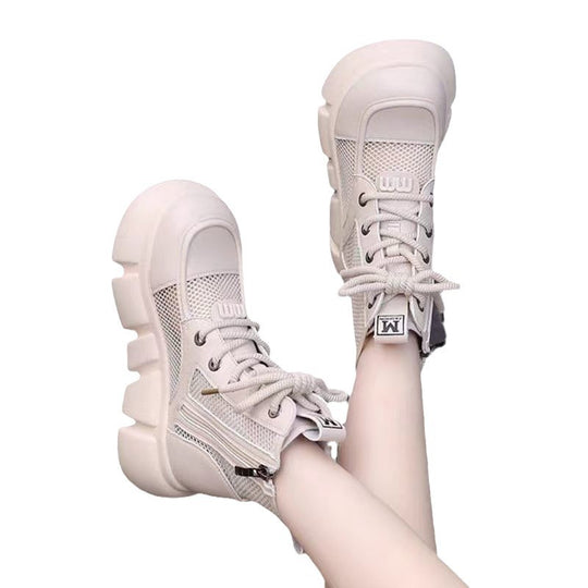 Damen Chunky Sneakers mit atmungsaktiver Mesh-Oberfläche und robuster Sohle EB