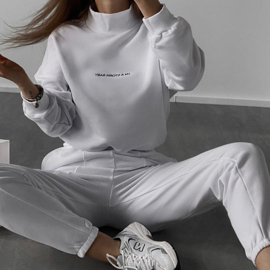 Damen Oversized Sweatshirt und Jogginghose Set EB