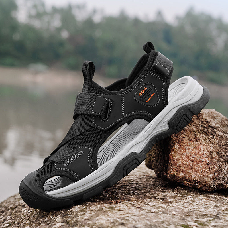 Damen Sportliche Freizeitsandalen mit verstellbarem Klettverschluss und rutschfester Sohle EB