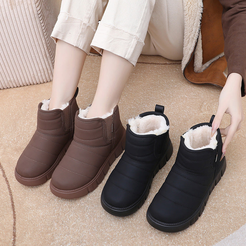 Damen Warme und gepolsterte Winterstiefel EB