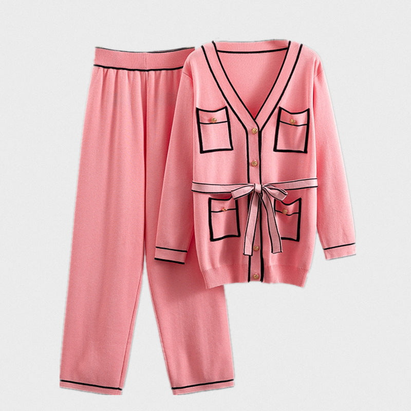 Damen gemütliches Strickanzug-Set EB