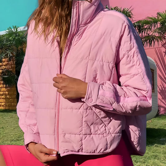 Damen Steppjacke mit hohem Kragen und praktischem Reißverschluss EB