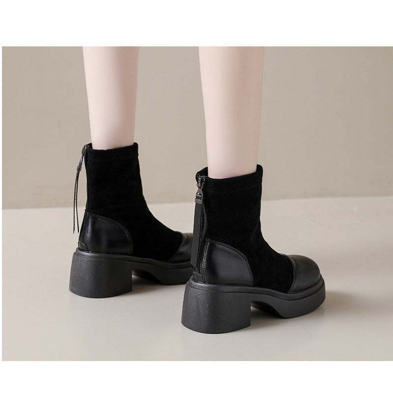 Damen Modische Stiefeletten mit eleganter Absatzhöhe EB