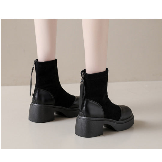 Damen Modische Stiefeletten mit eleganter Absatzhöhe EB