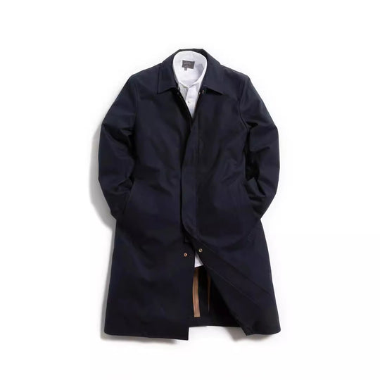 Herren eleganter Übergangsmantel mit praktischen Taschen und modernem Kragen EB