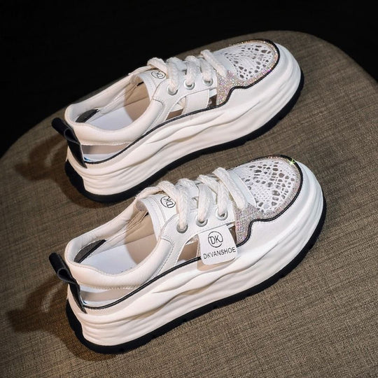 Damen Chunky Sneakers mit atmungsaktiver Mesh-Oberfläche und komfortabler Dämpfung EB