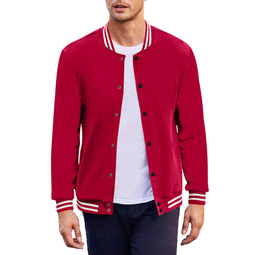 Herren Sportjacke mit kontrastierenden Bündchen und modernen Druckknöpfen EB