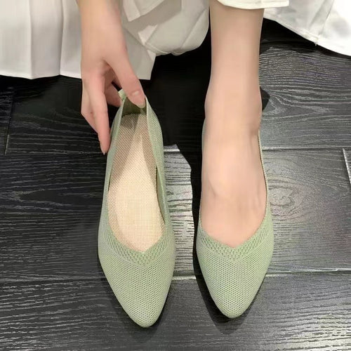 Damen elegante und atmungsaktive Ballerinas mit flexiblem Fußbett EB