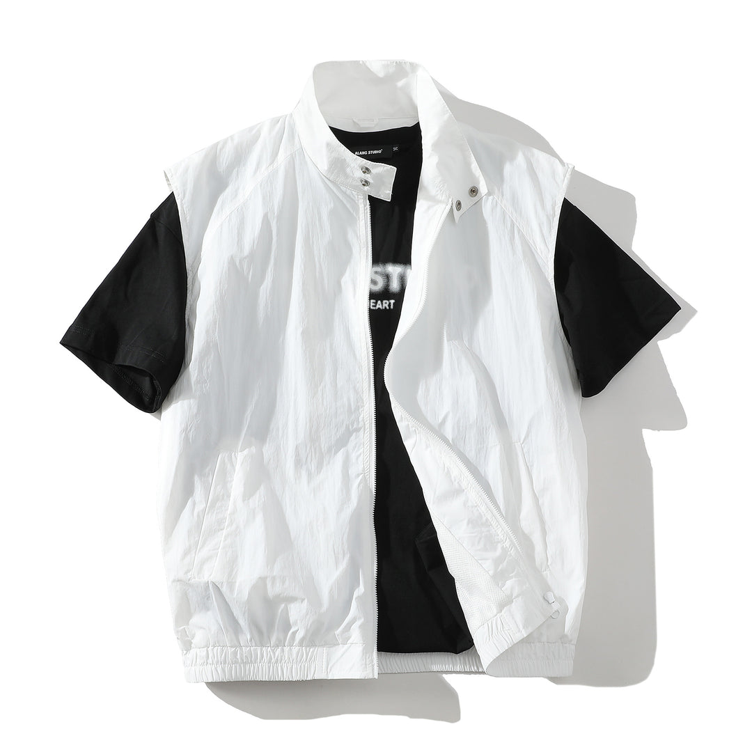 Herren trendige ärmellose Jacke mit modernem Design EB