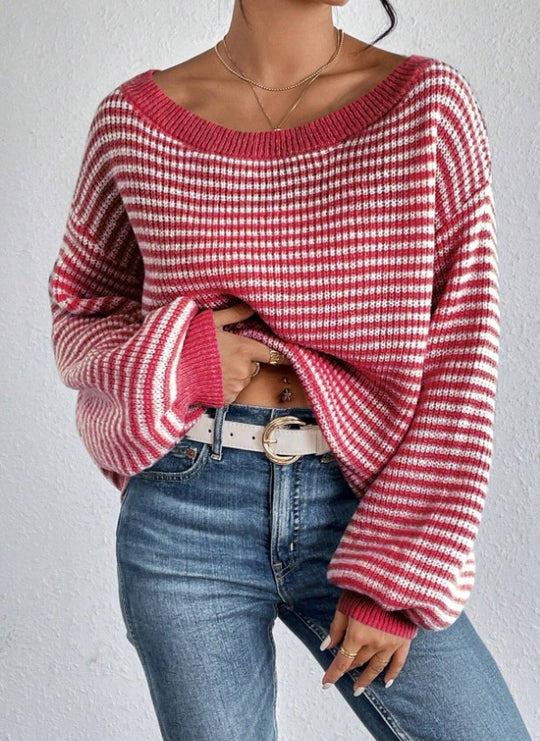 Damen lässiger Strickpullover EB