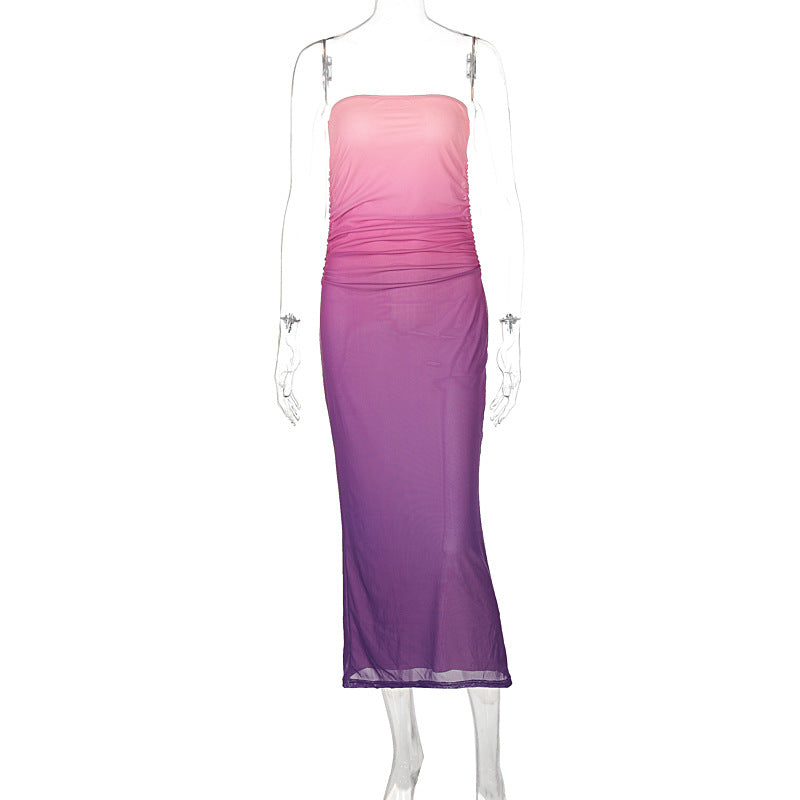 Damen figurbetontes Abendkleid mit schulterfreiem Design und eleganter Raffung EB