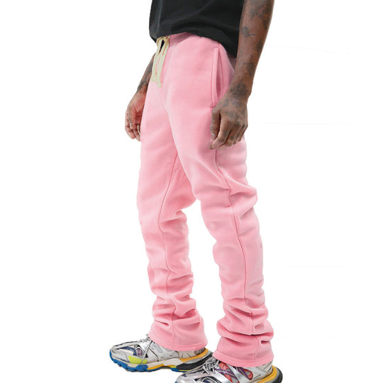 Herren nan lockere Sweatpants mit elastischem Komfortbund, Kordelzug, Fleece-Innenfutter und geradem Bein EB