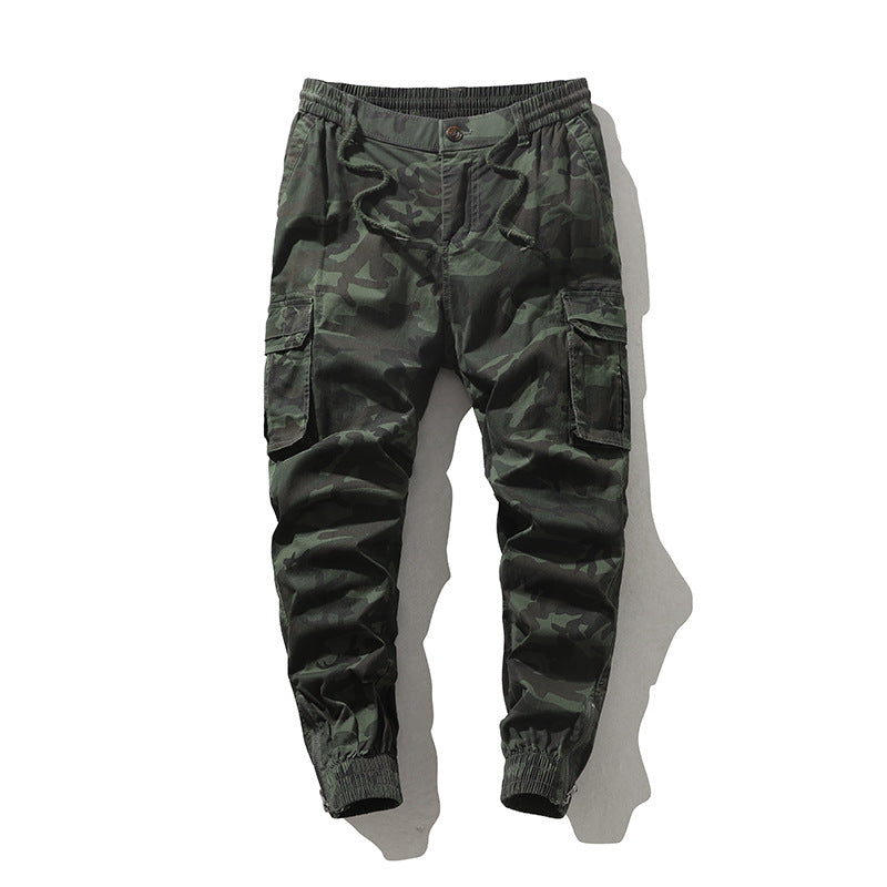 Herren Cargohose im Joggerstil mit elastischem Bund und Bündchen EB