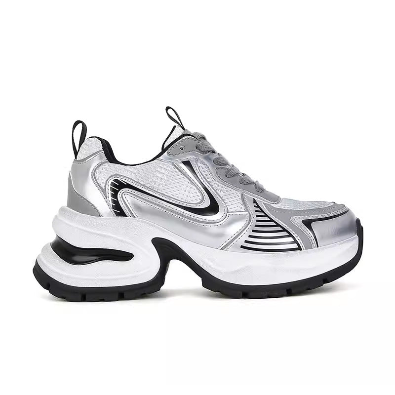 Damen Sportliche Chunky Sneakers mit atmungsaktiver Mesh-Oberfläche und ergonomischer Dämpfung EB