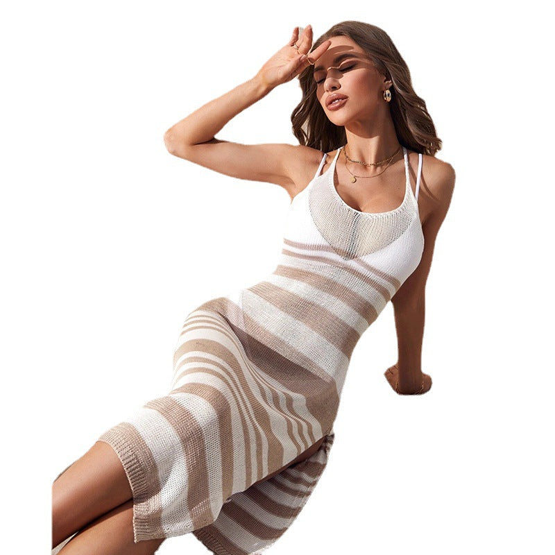 Damen Strickkleid mit seitlichen Schlitzen EB
