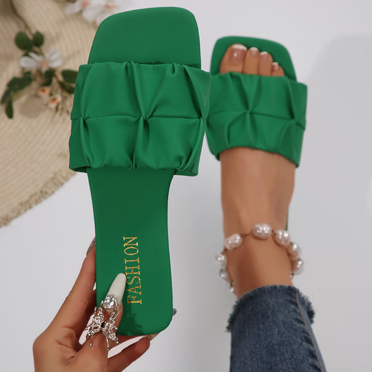 Damen Trendige Slipper mit geriffeltem Vorderteil und komfortabler Sohle EB