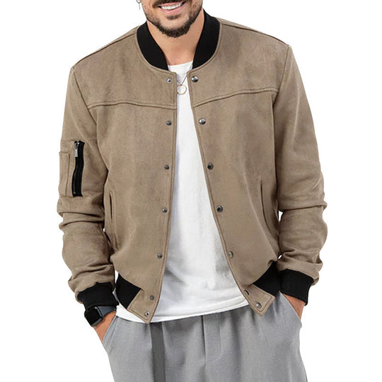 Herren modische Bomberjacke mit praktischen Taschen und elastischen Bündchen EB