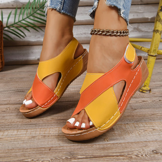 Damen Bequeme Sandalen mit atmungsaktiven Einsätzen und rutschfester Sohle EB