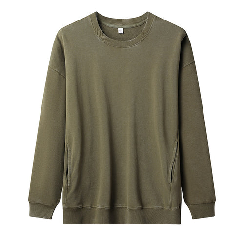 Damen lässiger Sweatshirt mit seitlichen Taschen EB
