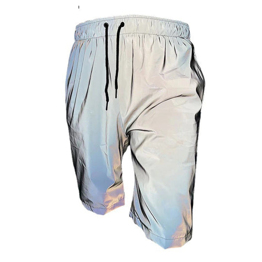 Damen Sportliche Shorts mit reflektierendem Effekt und elastischem Bund EB
