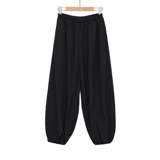 Damen Sportliche Sweatpants mit elastischem Bund und weiten Beinen EB