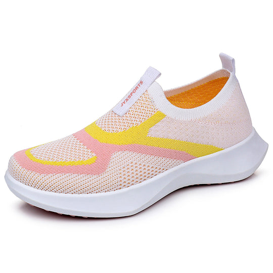Damen Atmungsaktive Slip-On Sportschuhe mit elastischer Stricktechnologie EB