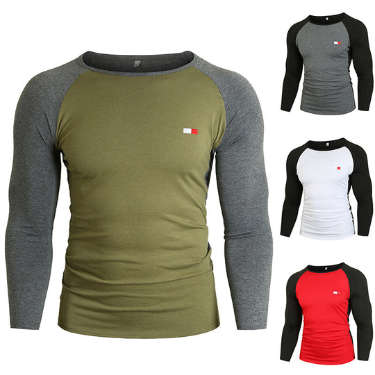 Herren Langarm-T-Shirt mit Raglanärmeln und hochwertiger Baumwolle EB
