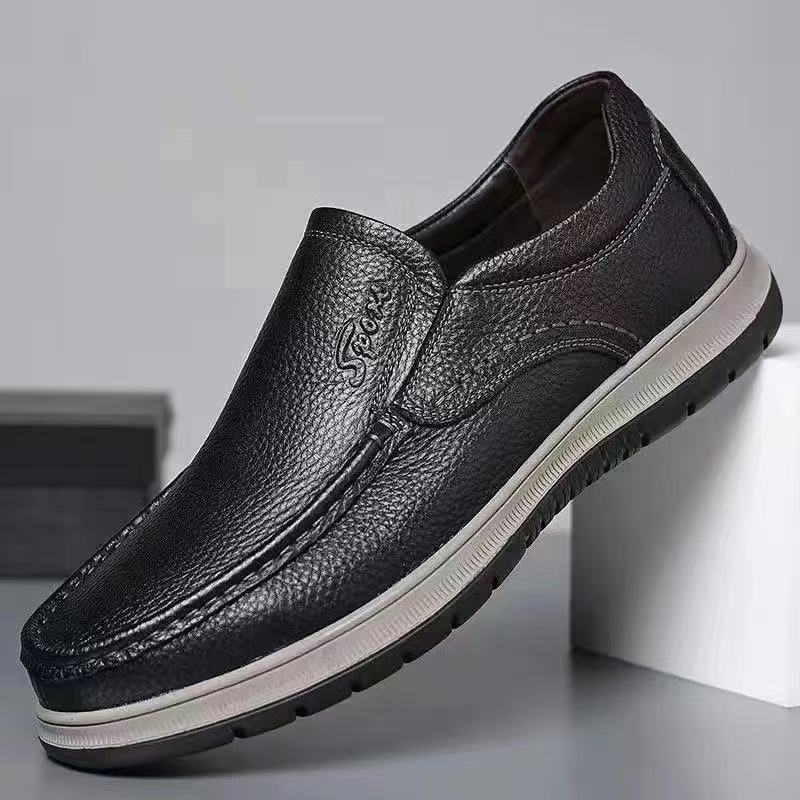 Damen Bequeme Slipper aus hochwertigem Leder mit rutschfester Sohle EB