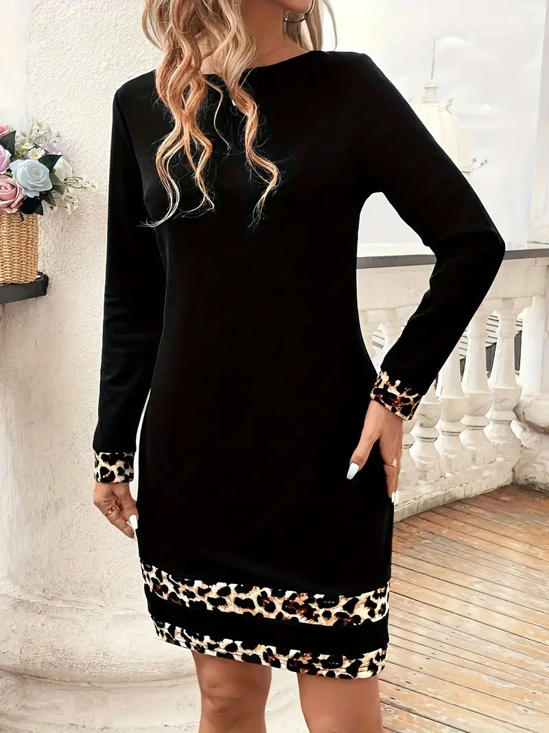 Damen Freizeitkleid mit Leopardenmuster EB