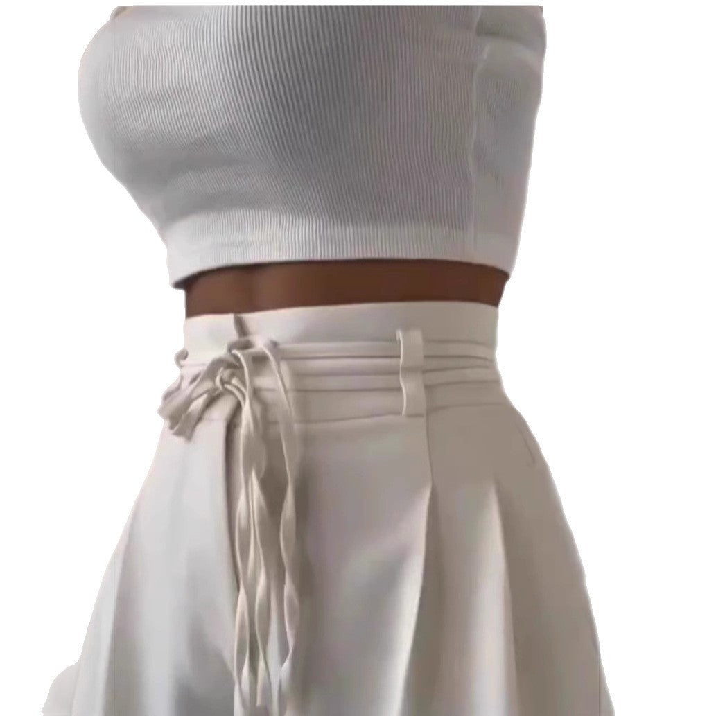 Damen Weite Hochbund-Hose mit raffinierter Drapierung EB