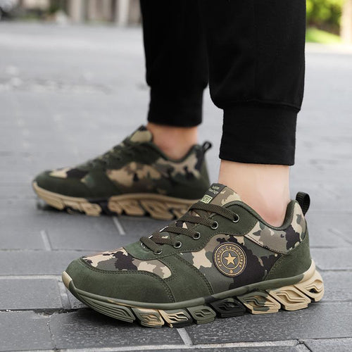Damen Sneaker mit Camouflage-Muster und dämpfender Sohle EB
