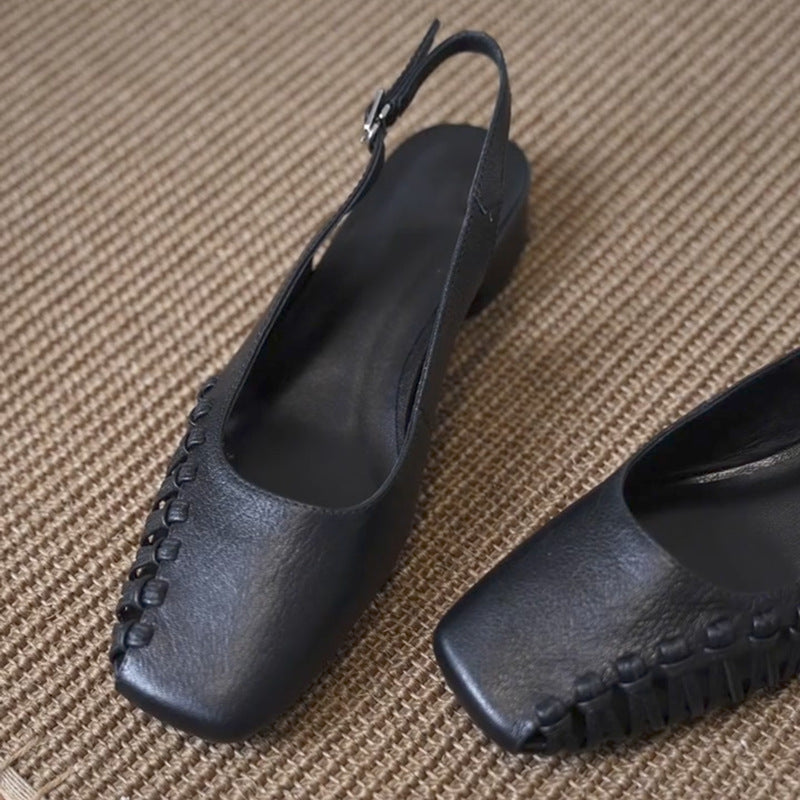 Damen Slingback-Pumps mit modischem Riemendetail und bequemer Fußbettgestaltung EB