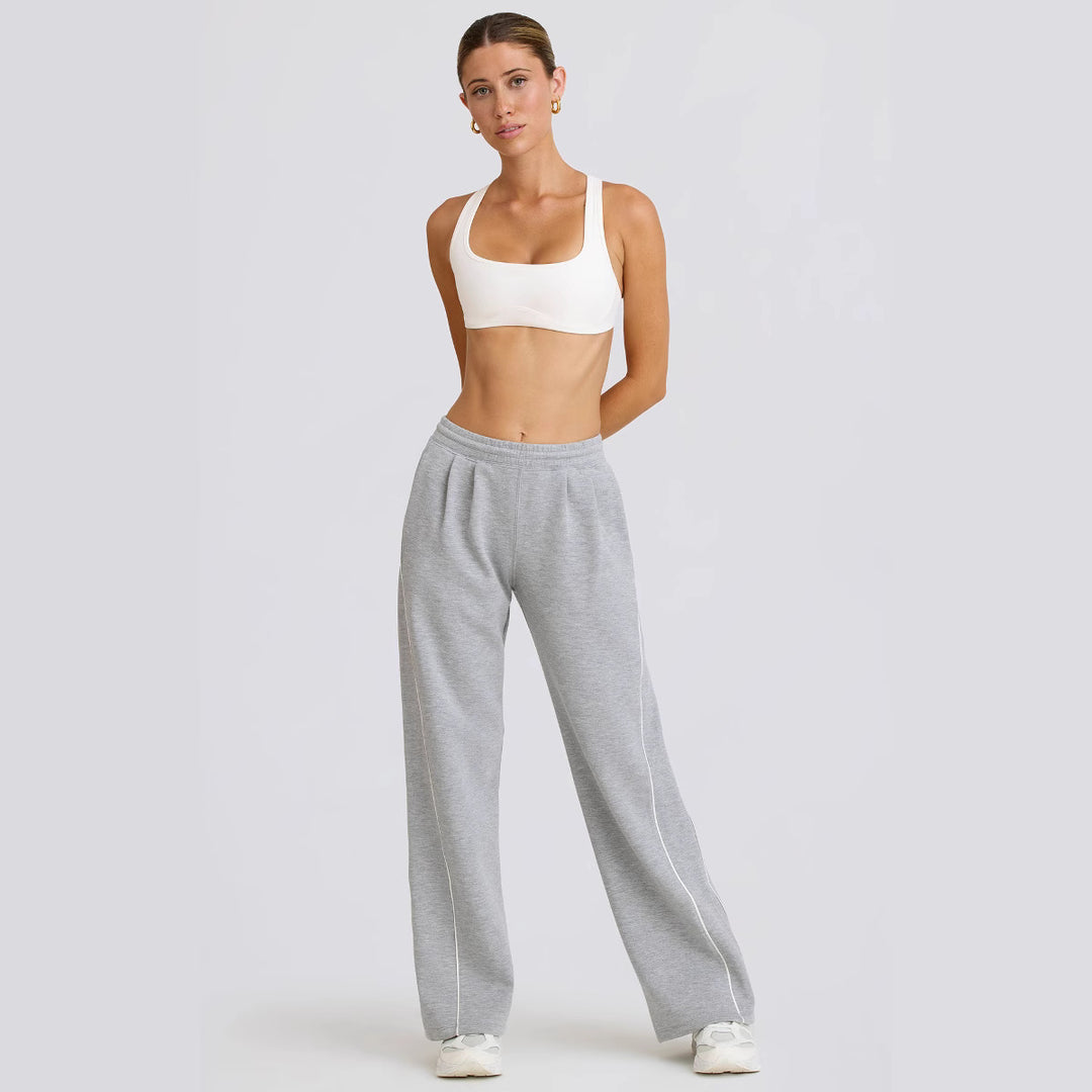 Damen Sportliche Freizeithose mit weitem Schnitt und praktischen Taschen EB