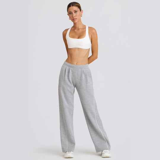 Damen Sportliche Freizeithose mit weitem Schnitt und praktischen Taschen EB