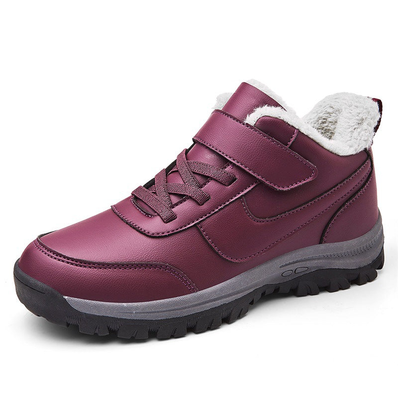 Damen Warmgefütterte Winterstiefel mit rutschfester Sohle und verstellbarem Klettverschluss EB