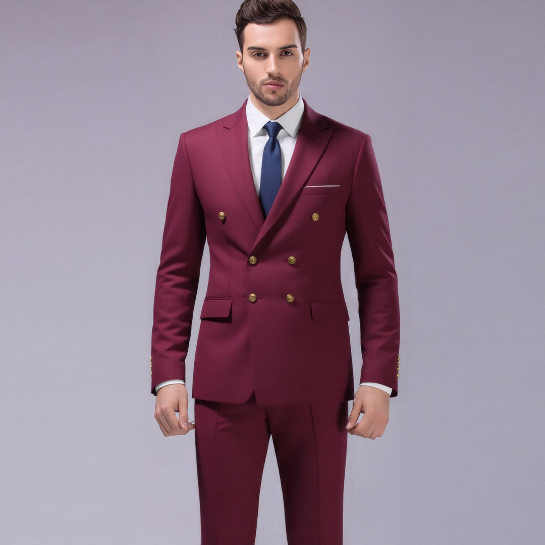 Herren nan doppelreihiges Abend-Sakko mit Zierknöpfen, schmaler Silhouette und eleganter Verarbeitung EB